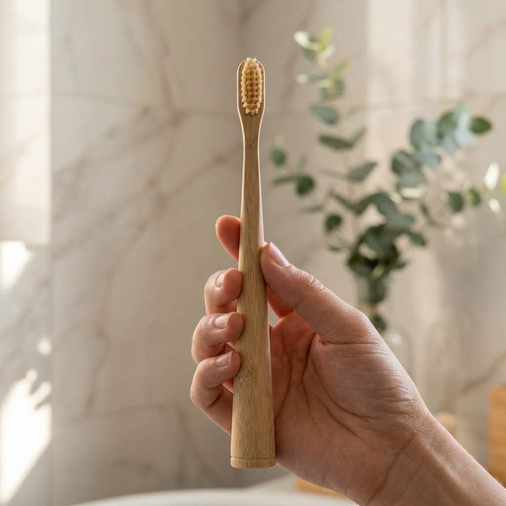 Boar Hair Bristle Bamboo Toothbrush — 4 Pack