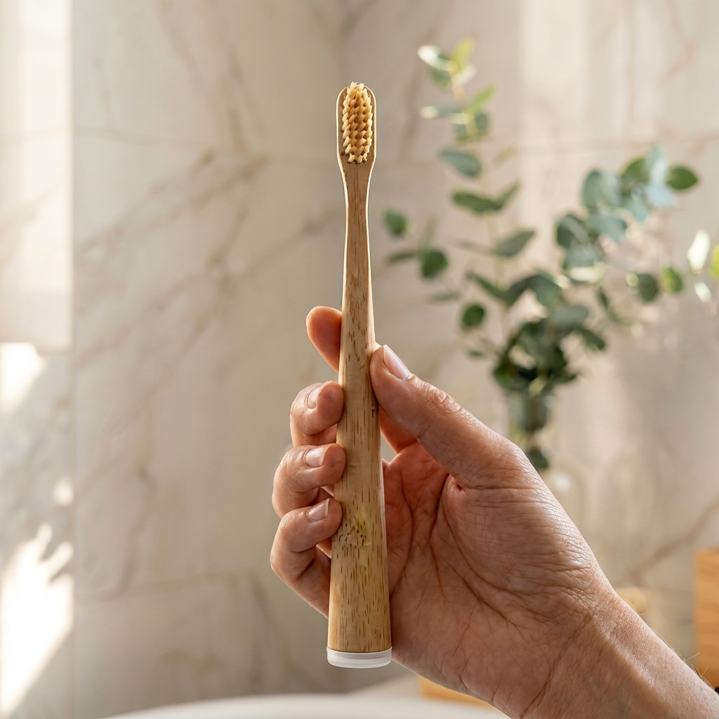 Boar Hair Bristle Bamboo Toothbrush — 4 Pack